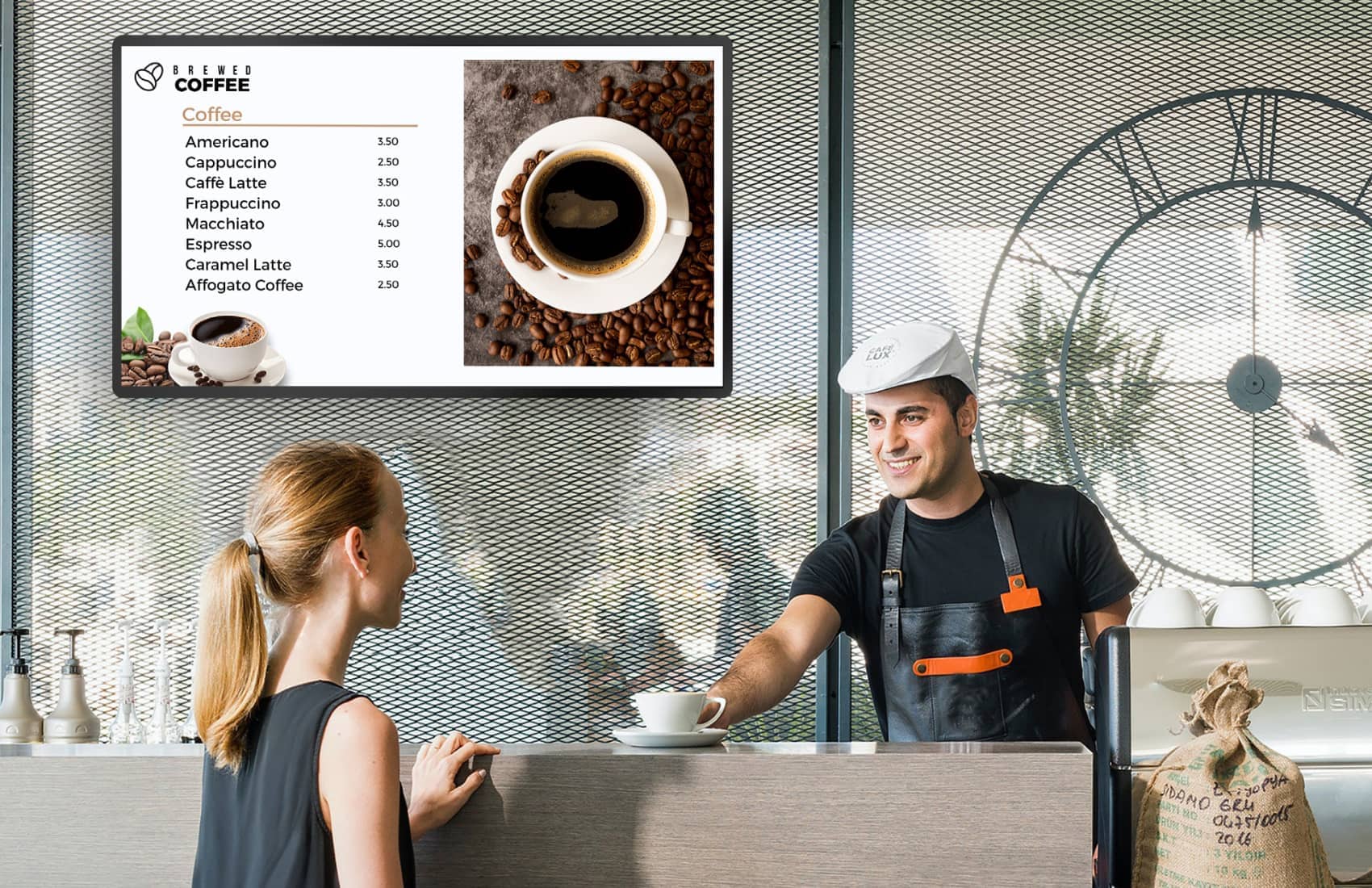 coffee shop digital menu boards ideas