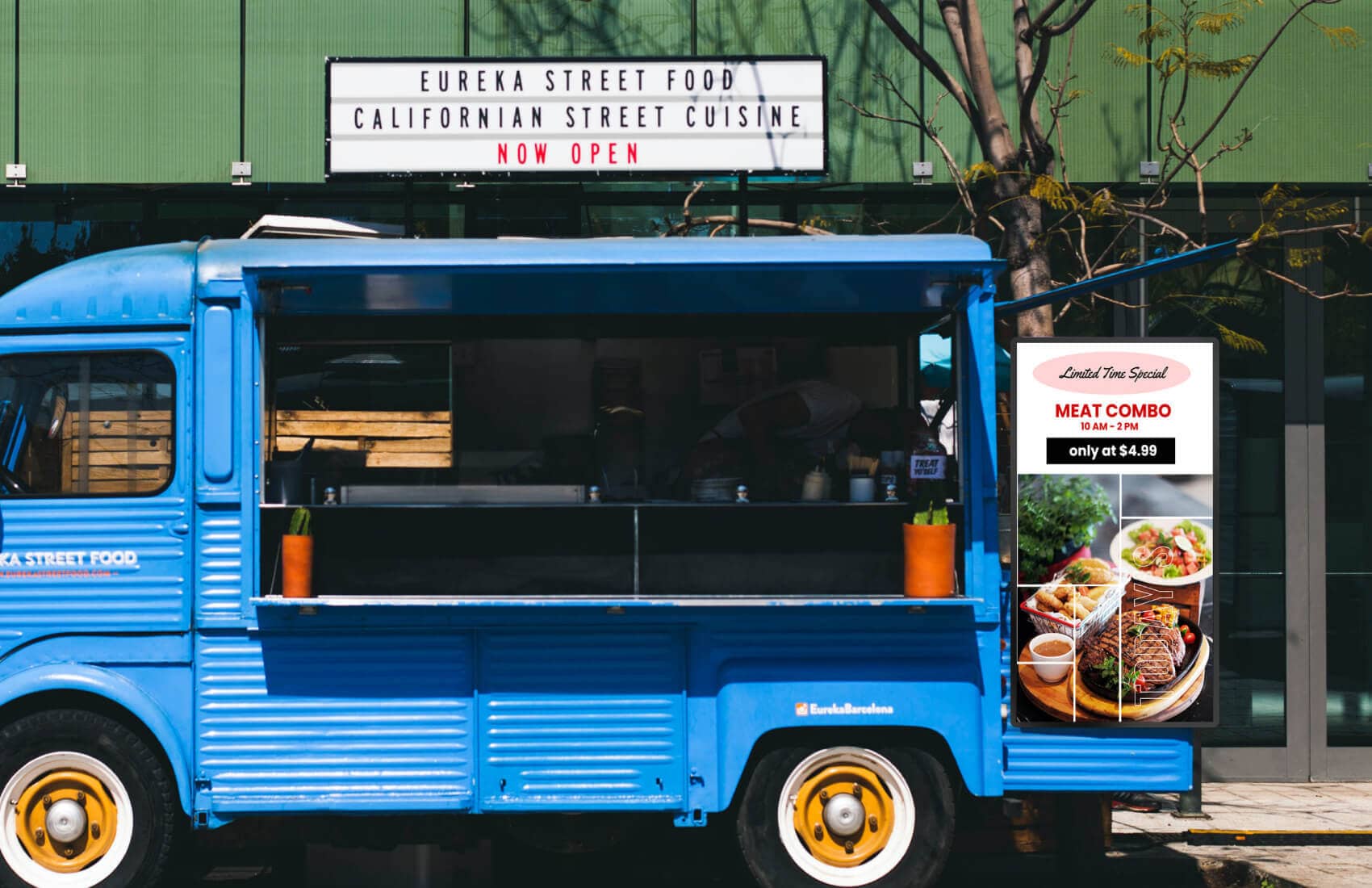 food truck digital menu screen ideas